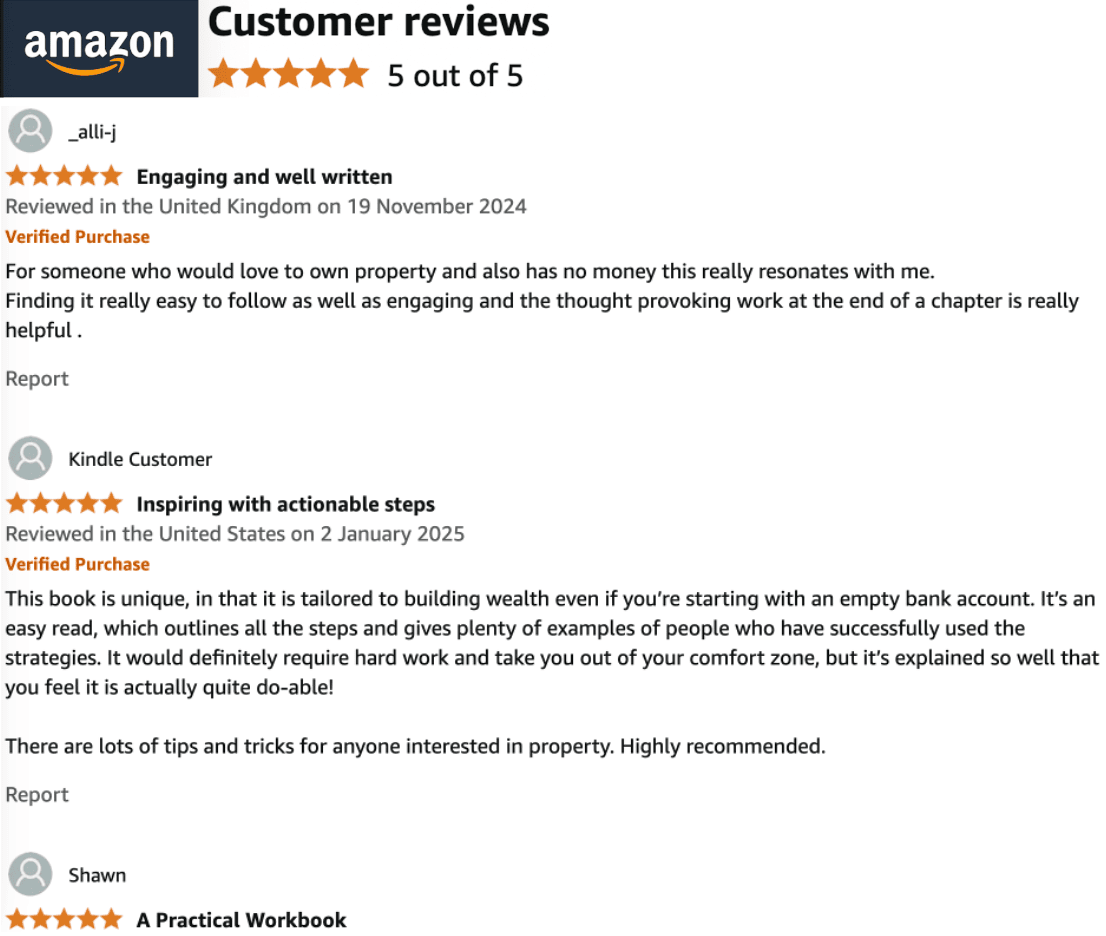 Reviews of No Money Deals from Amazon